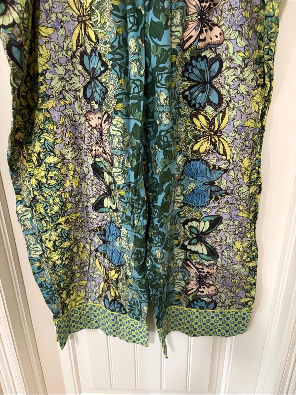 Anthropologie Alexandra Farmer Secret Garden Floral Butterfly Pajama Pants - Picture 3 of 9